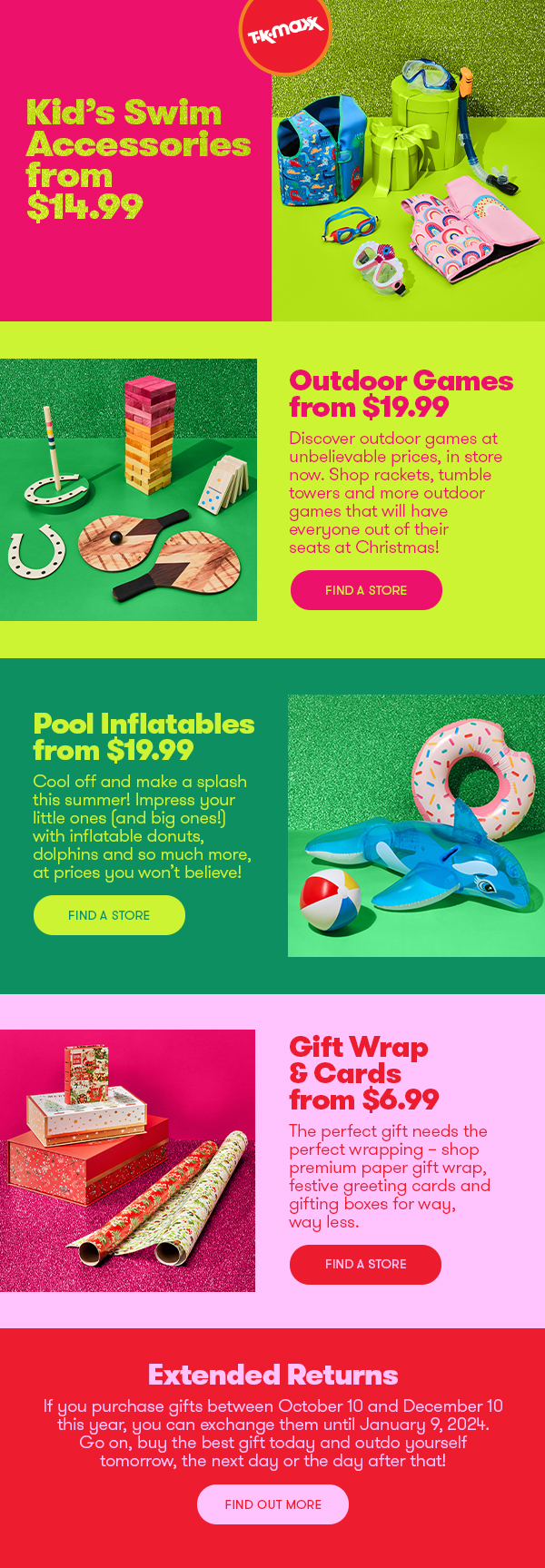 Get the kids outdoor and soaking up some sun without soaking up your